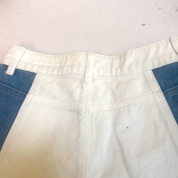 PacSun Women’s Color block High Waist 5 Button Fly Denim Jean Mom Shorts Sz 24 - Picture 7 of 13